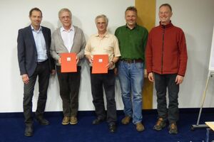 Von links: MdL Christoph Bayer, Peter Gräber, Albert Zähringer, Walter Krögner und Markus Millen